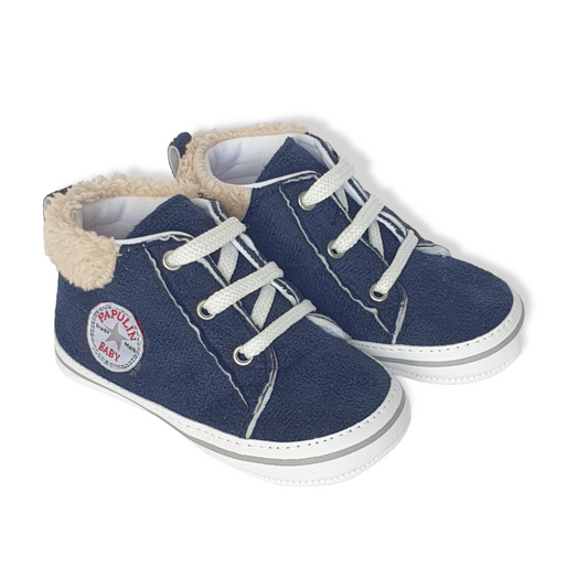 Navy Blue Sneakers Baby Shoes-Baby shoe, Blue, Boots, catshoes, catunisex, Navy, Navy Blue, Shoe, Shoes, Sneakers-Papulin-[Too Twee]-[Tootwee]-[baby]-[newborn]-[clothes]-[essentials]-[toys]-[Lebanon]