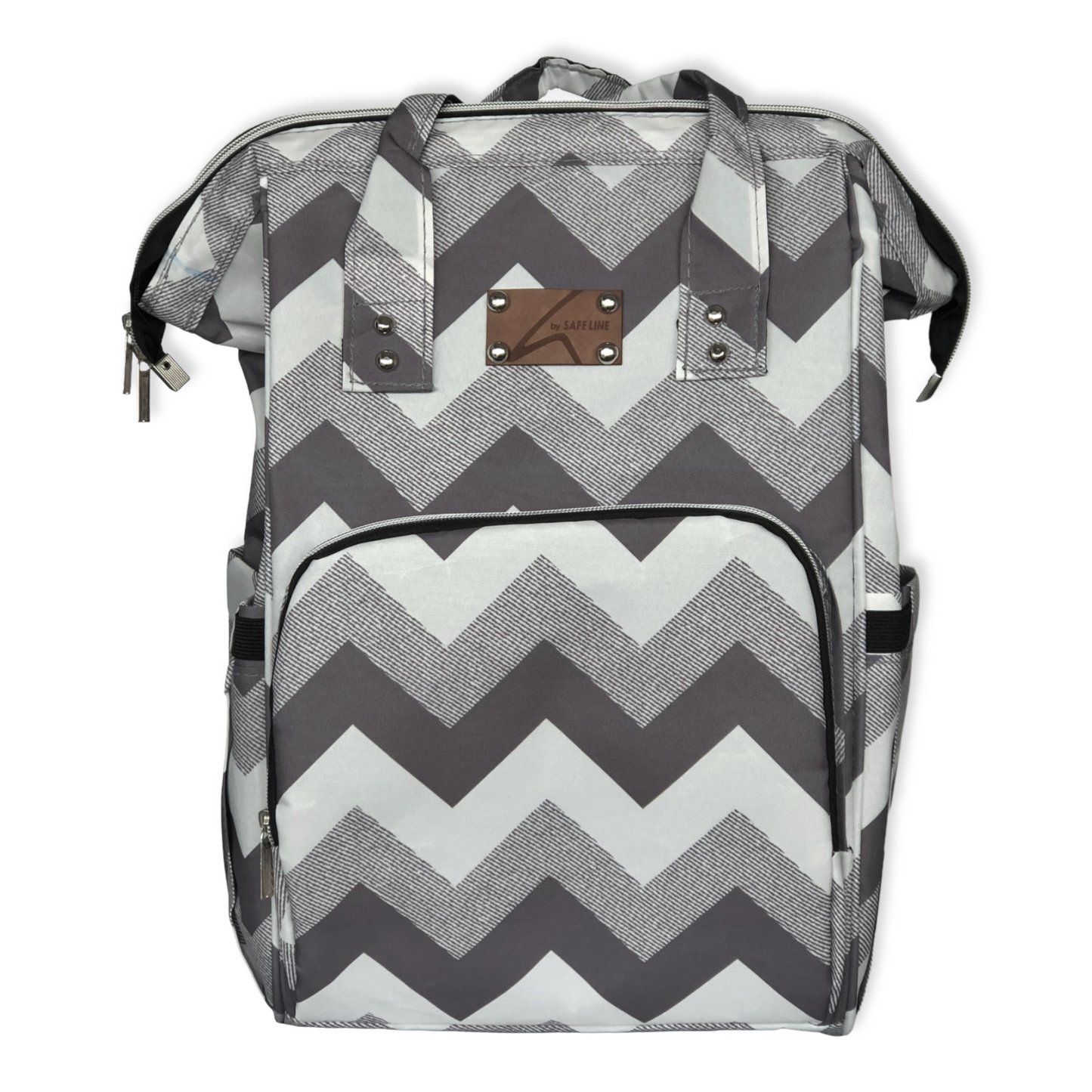 Grey Zigzag Pattern Mommy Bag