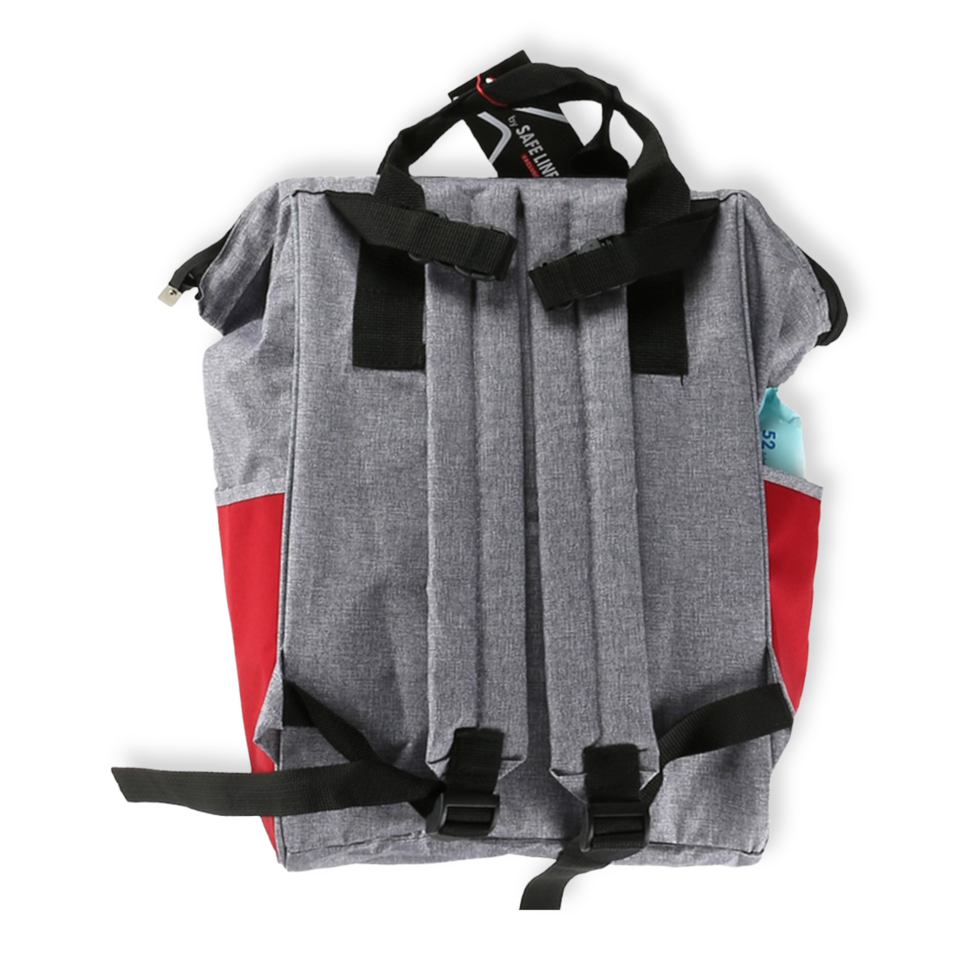 Red and Grey Mommy Bag-Bag, Bags, catbabygear, catbag, Changing, Diapers, Grey, Maternity, Nappy, Nursery, Red, Travel-Safe Line-[Too Twee]-[Tootwee]-[baby]-[newborn]-[clothes]-[essentials]-[toys]-[Lebanon]