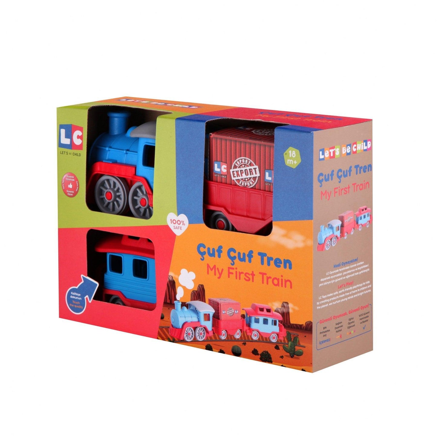 My First Train-Car, catveh, Communication, Coordination, Imagination, Language, Motor, Pretend, Rail, Skills, Toy, Train, Wheels-Let's Be Child-[Too Twee]-[Tootwee]-[baby]-[newborn]-[clothes]-[essentials]-[toys]-[Lebanon]