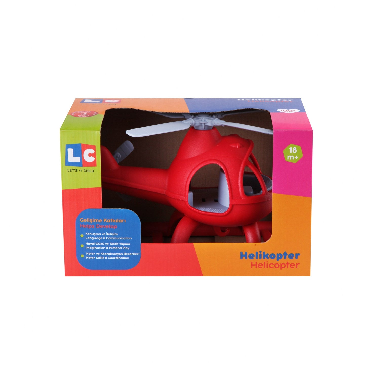 Red Helicopter-catveh, Communication, Coordination, Fly, Helicopter, Imagination, Language, Motor, Plane, Pretend, Red, Skills, Toy, Wheels-Let's Be Child-[Too Twee]-[Tootwee]-[baby]-[newborn]-[clothes]-[essentials]-[toys]-[Lebanon]