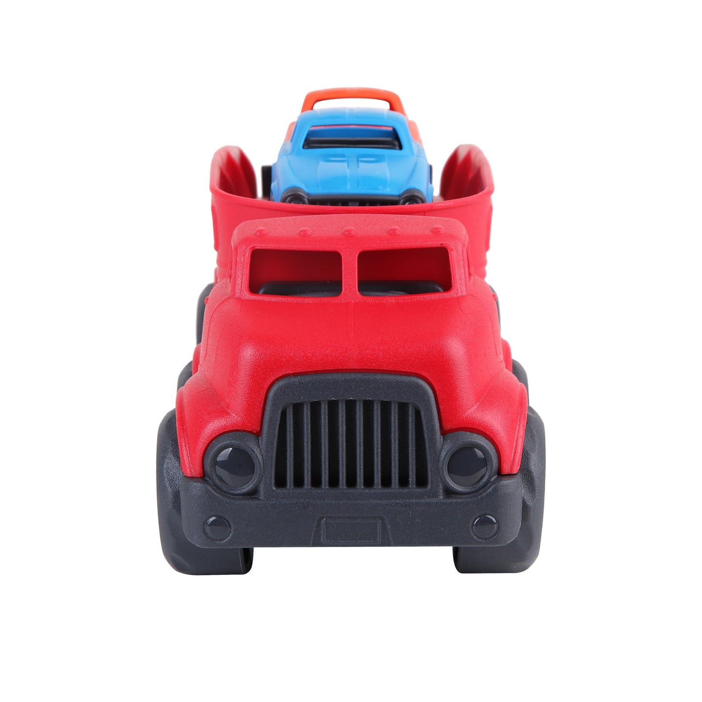Red Car Carrier with 3 Colored Cars-Car, Carrier, Carry, catveh, Communication, Coordination, Imagination, Language, Motor, Pretend, Red, Skills, Toy, Truck, Wheels-Let's Be Child-[Too Twee]-[Tootwee]-[baby]-[newborn]-[clothes]-[essentials]-[toys]-[Lebanon]