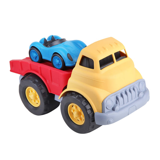 Flat Bed Truck and Race Car-Car, Carrier, Carry, catveh, Communication, Coordination, Imagination, Language, Motor, Pretend, Race, Skills, Toy, Truck, Wheels-Let's Be Child-[Too Twee]-[Tootwee]-[baby]-[newborn]-[clothes]-[essentials]-[toys]-[Lebanon]
