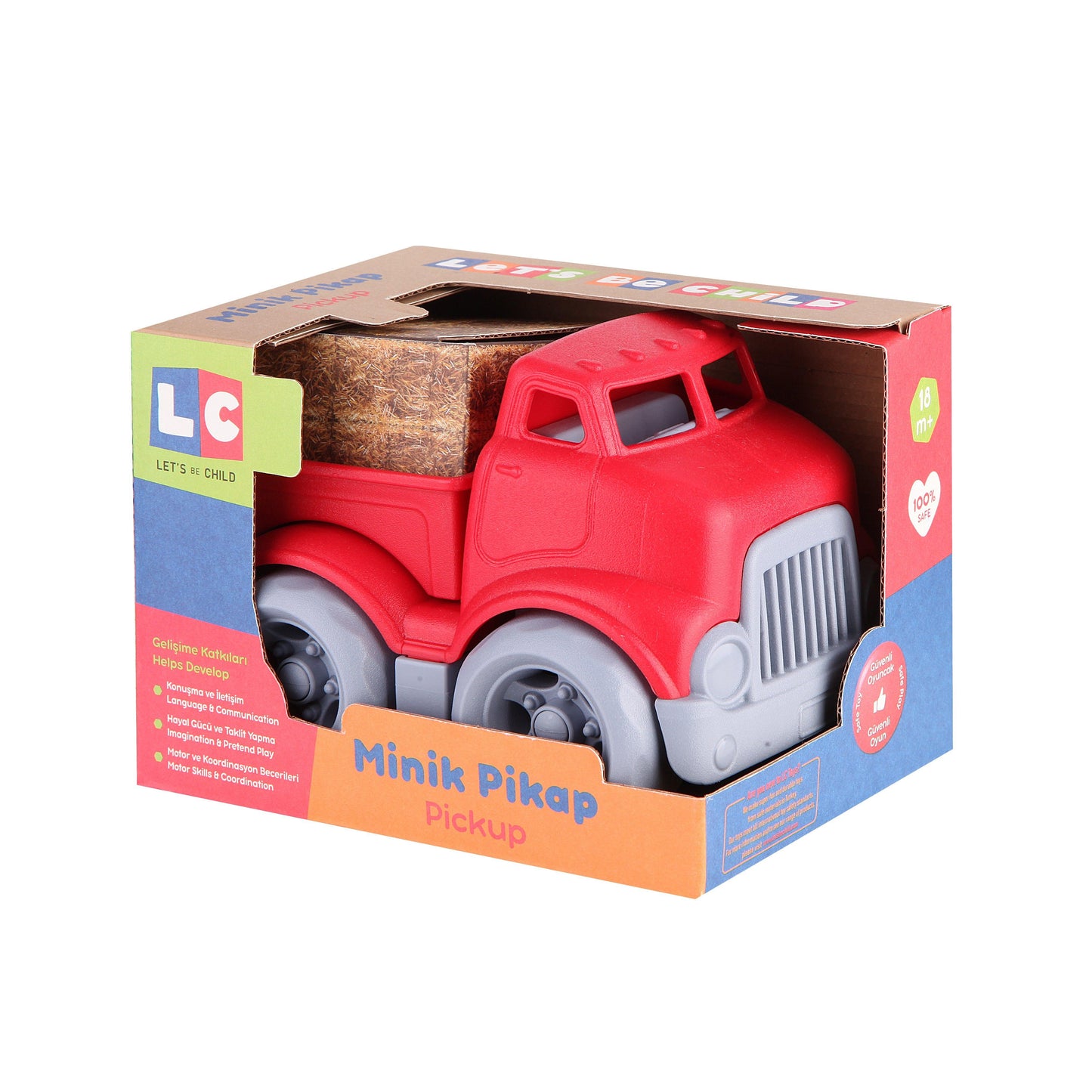 Red Mini Pickup-Car, catveh, Communication, Coordination, Imagination, Language, Loader, Motor, Pickup, Pretend, Red, Skills, Toy, Tractor, Truck, Wheels-Let's Be Child-[Too Twee]-[Tootwee]-[baby]-[newborn]-[clothes]-[essentials]-[toys]-[Lebanon]