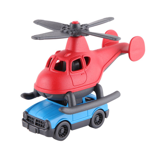 Let's Be Child - Red Blue Mini Car and Helicopter