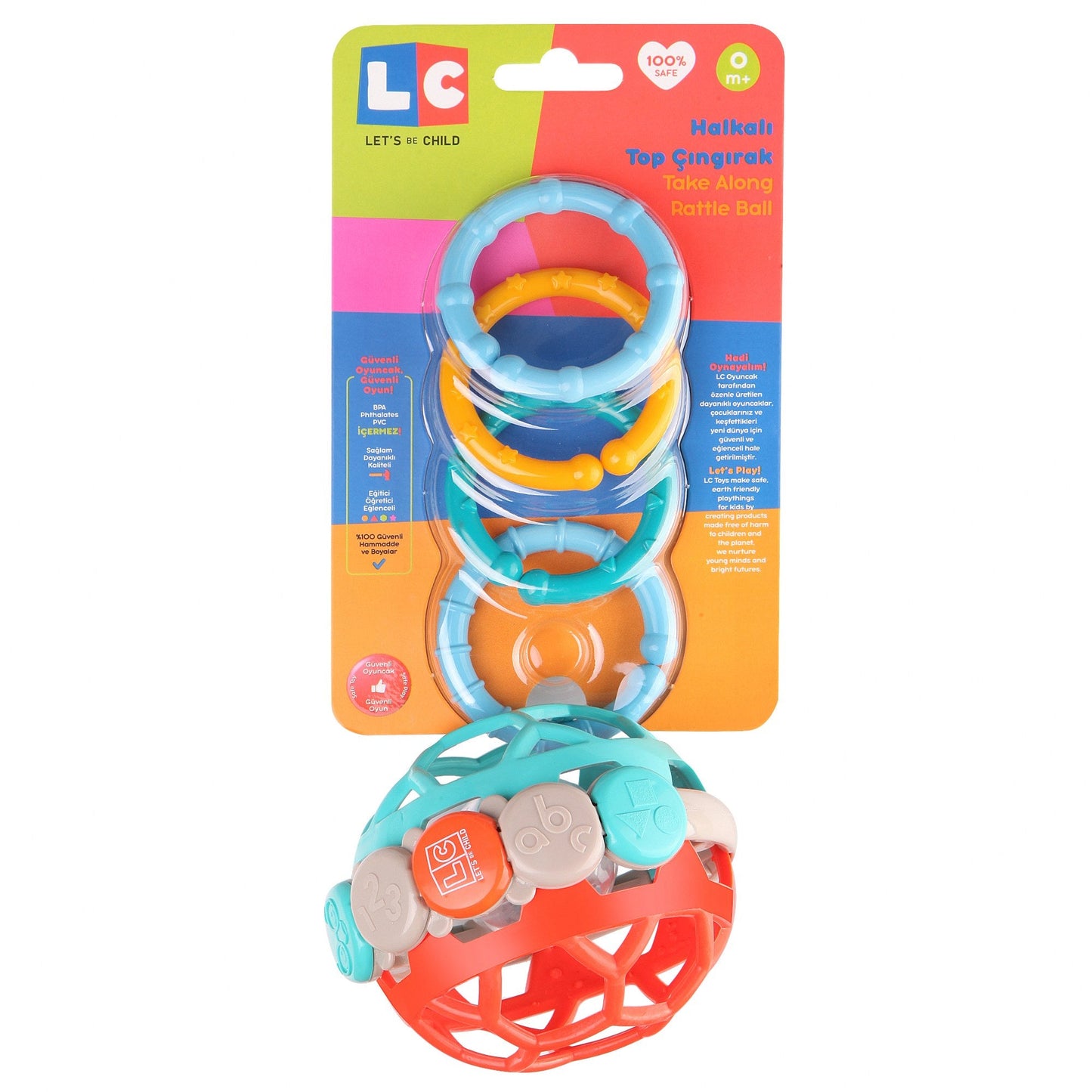 Rattle Flexi Ball with Hangers-Ball, catrat, Colors, Coordination, Hanger, Play, Rattle, Skills, Soft, Sound-Let's Be Child-[Too Twee]-[Tootwee]-[baby]-[newborn]-[clothes]-[essentials]-[toys]-[Lebanon]