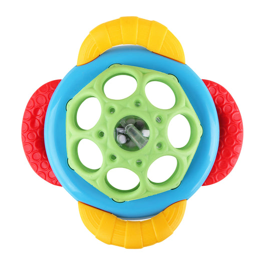 UFO Teether and Rattle Ball-Ball, catrat, catteether, Colors, Coordination, Hard, Hear, Play, Rattle, Sense, Skills, Soft, Sound, Touch-Let's Be Child-[Too Twee]-[Tootwee]-[baby]-[newborn]-[clothes]-[essentials]-[toys]-[Lebanon]