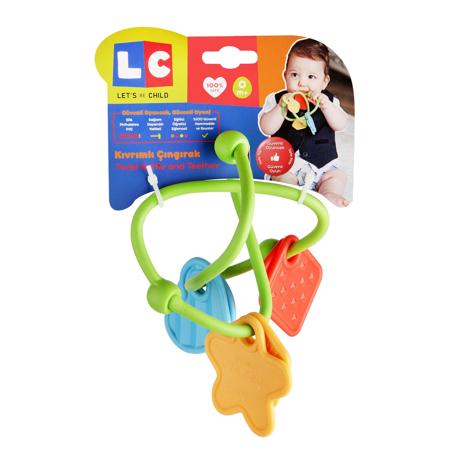 Twist Rattle-catrat, Colors, Coordination, Hard, Hear, Play, Rattle, Sense, Skills, Soft, Sound, Touch-Let's Be Child-[Too Twee]-[Tootwee]-[baby]-[newborn]-[clothes]-[essentials]-[toys]-[Lebanon]