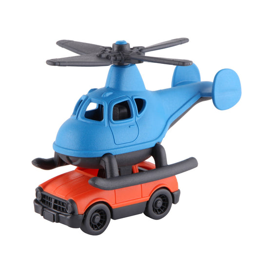 Blue Orange Mini Car and Helicopter-Blue, Car, catveh, Classic, Communication, Coordination, Helicopter, Imagination, Language, Motor, Orange, Pretend, Race, Skills, Toy, Wheels-Let's Be Child-[Too Twee]-[Tootwee]-[baby]-[newborn]-[clothes]-[essentials]-[toys]-[Lebanon]