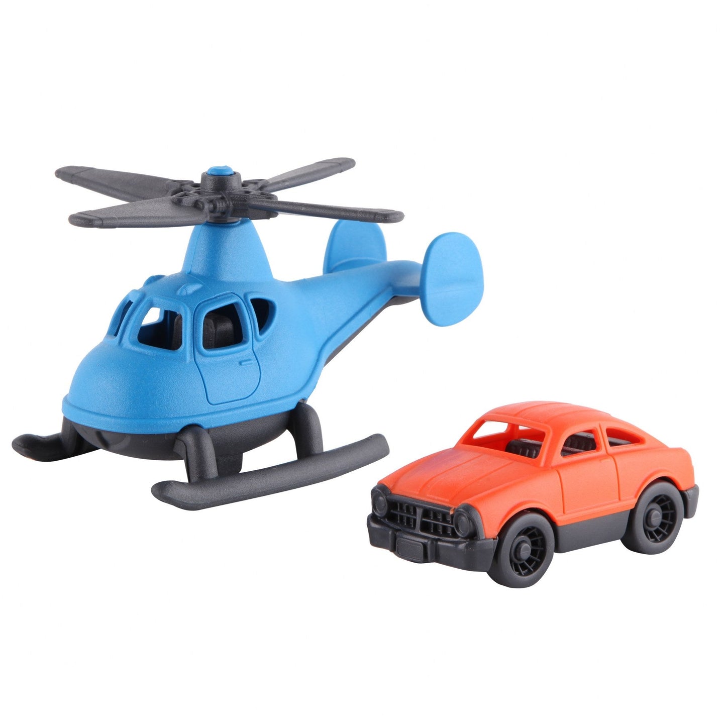 Blue Orange Mini Car and Helicopter