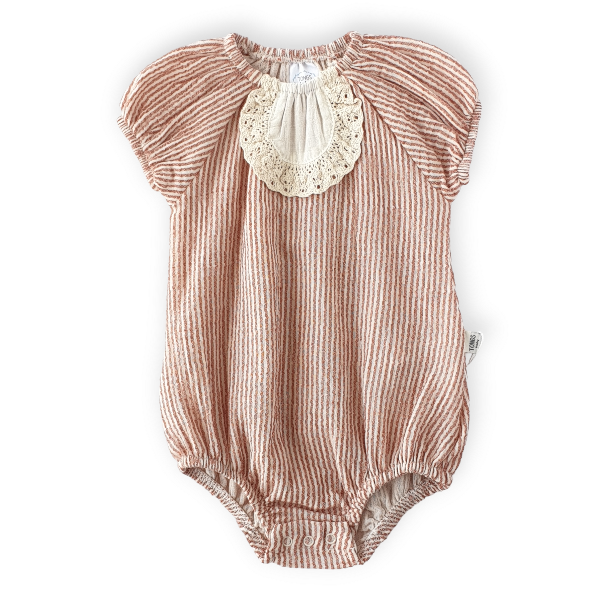 Striped Burgundy Baby Girl Body-Body, Bodysuit, Burgundy, Catgirl, Creeper, Girl, Off-white, Onesie, Pink, Red, Short sleeve, SS23, Striped-Tongs-[Too Twee]-[Tootwee]-[baby]-[newborn]-[clothes]-[essentials]-[toys]-[Lebanon]