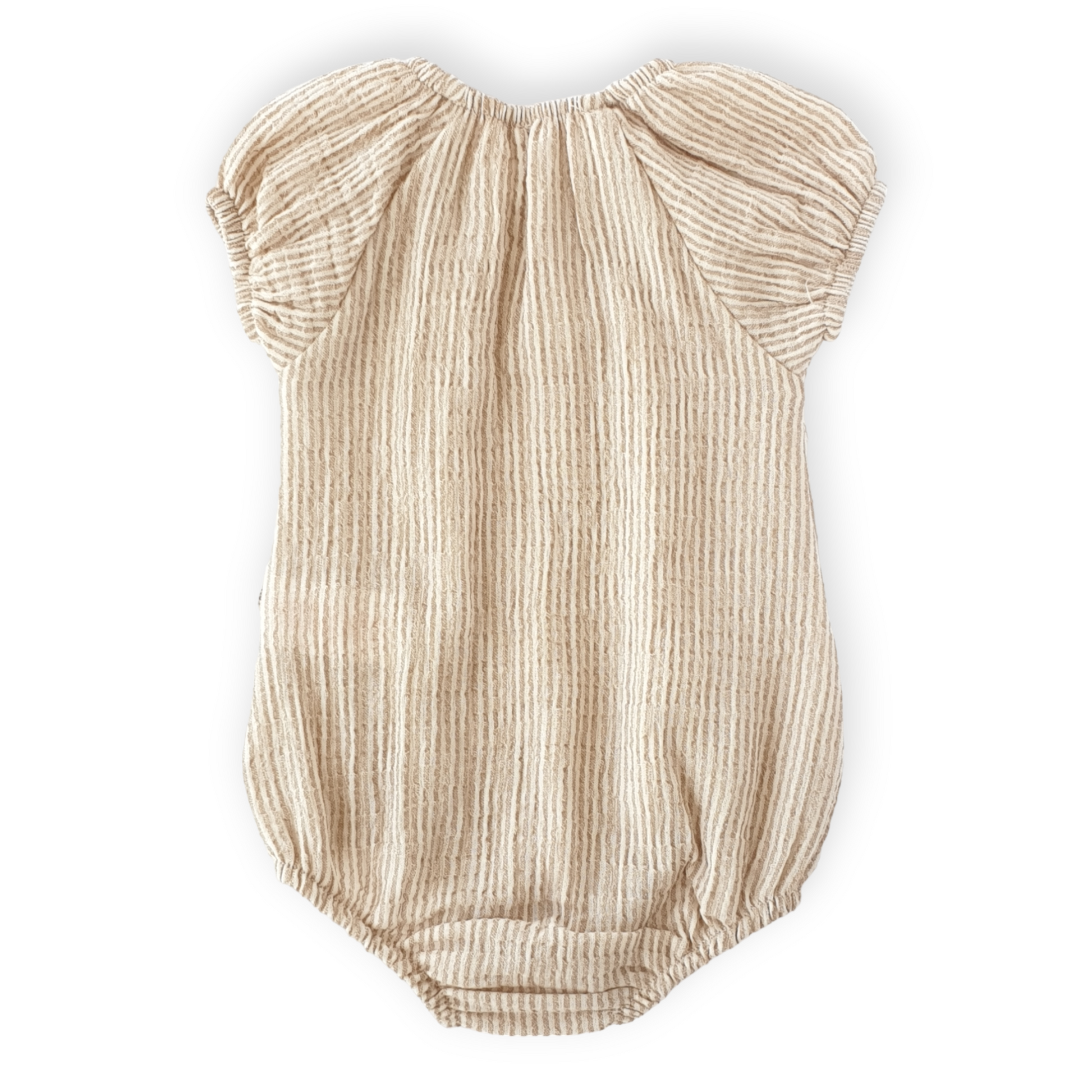 Striped Beige Body-Beige, Body, Bodysuit, Brown, Catgirl, Creeper, Girl, Off-white, Onesie, Short sleeve, SS23, Striped-Tongs-[Too Twee]-[Tootwee]-[baby]-[newborn]-[clothes]-[essentials]-[toys]-[Lebanon]