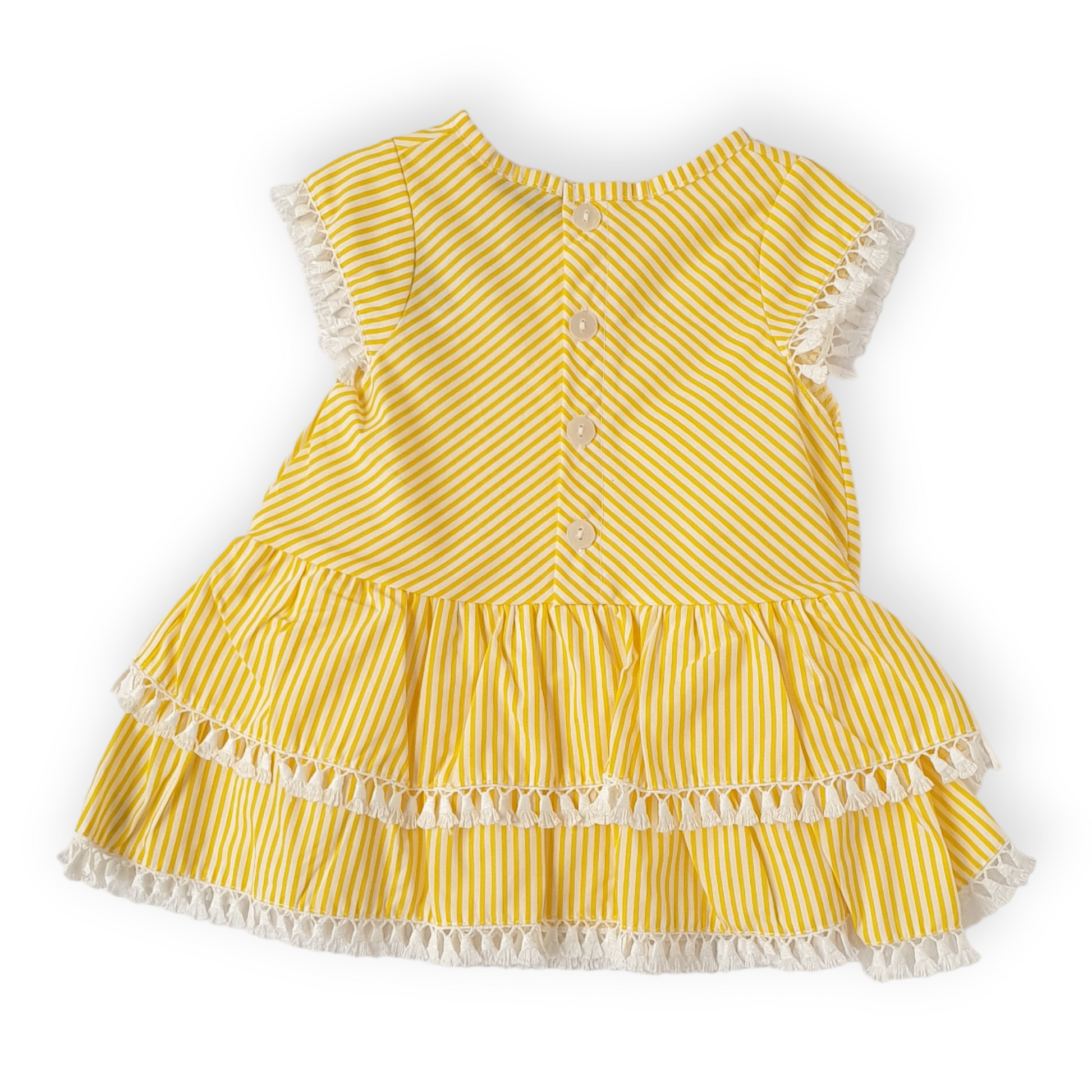 Striped Yellow Summer Dress-Catgirl, Dress, Girl, Sleeveless, SS23, Yellow-Veo-[Too Twee]-[Tootwee]-[baby]-[newborn]-[clothes]-[essentials]-[toys]-[Lebanon]