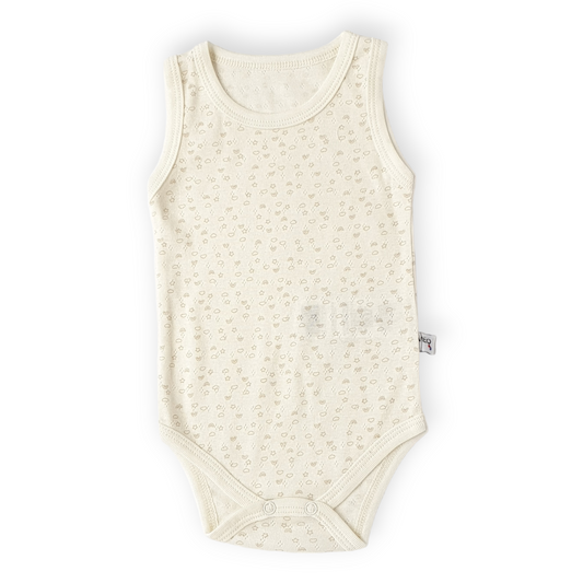 Basic Off-White Sleeveless Body with Clouds-Body, Bodysuit, Boy, Catboy, Catgirl, Catunisex, Clouds, Creeper, Girl, Off-white, Onesie, Sleeveless, SS23-Veo-[Too Twee]-[Tootwee]-[baby]-[newborn]-[clothes]-[essentials]-[toys]-[Lebanon]