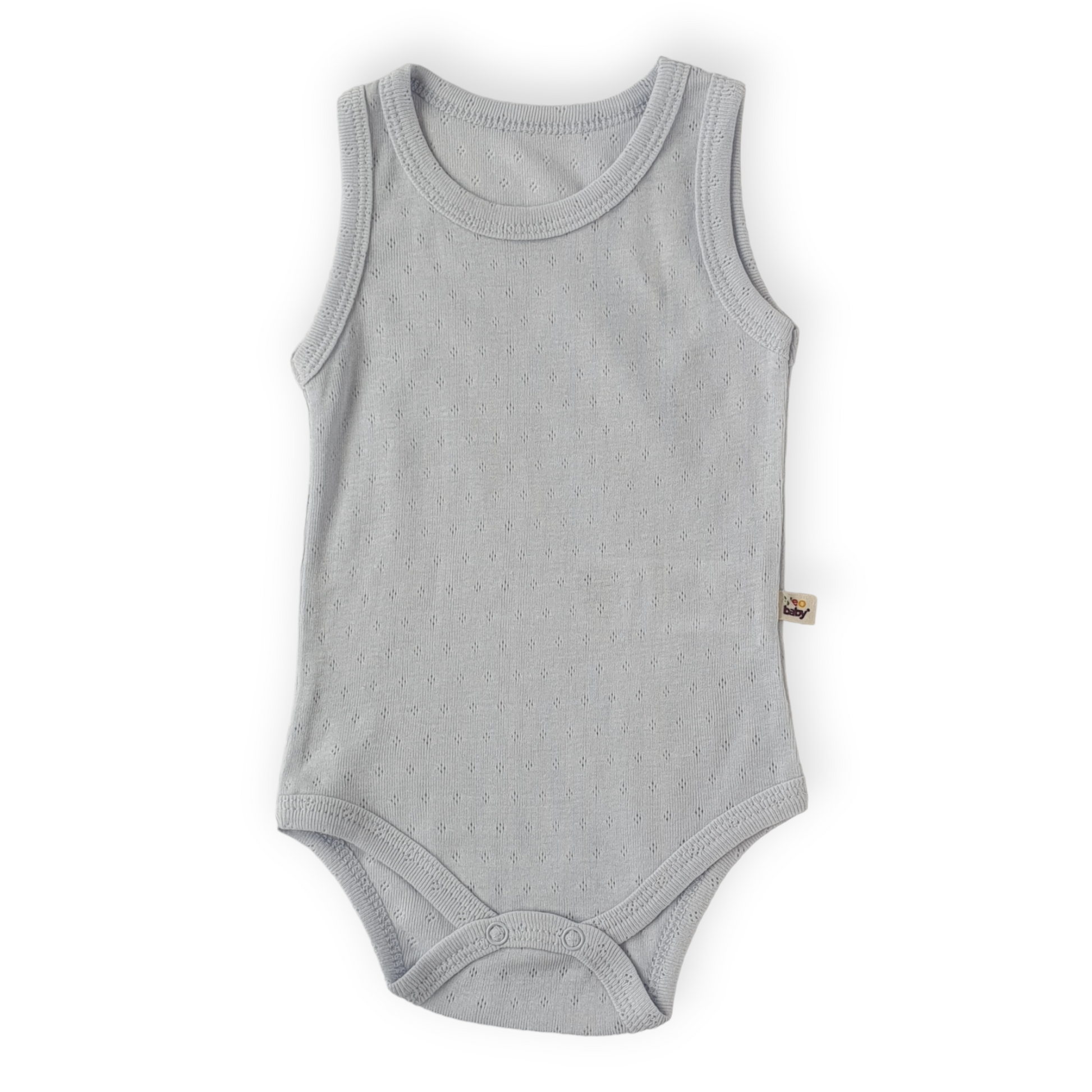 Basic Grey Sleeveless Body-Body, Bodysuit, Boy, Catboy, Catgirl, Catunisex, Creeper, Girl, Grey, Onesie, Sleeveless, SS23-Veo-[Too Twee]-[Tootwee]-[baby]-[newborn]-[clothes]-[essentials]-[toys]-[Lebanon]