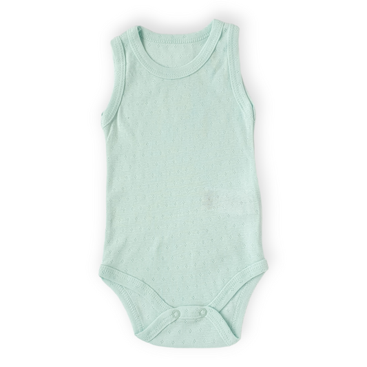 Basic Light Green Sleeveless Body-Body, Bodysuit, Boy, Catboy, Catgirl, Catunisex, Creeper, Girl, Green, Light Green, Onesie, Sleeveless, SS23-Veo-[Too Twee]-[Tootwee]-[baby]-[newborn]-[clothes]-[essentials]-[toys]-[Lebanon]