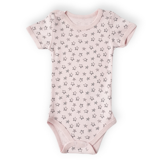 Pink Body with Stars-Body, Bodysuit, Catgirl, Creeper, Feed me, Girl, Onesie, Pink, Short Sleeve, SS23, Stars-Veo-[Too Twee]-[Tootwee]-[baby]-[newborn]-[clothes]-[essentials]-[toys]-[Lebanon]